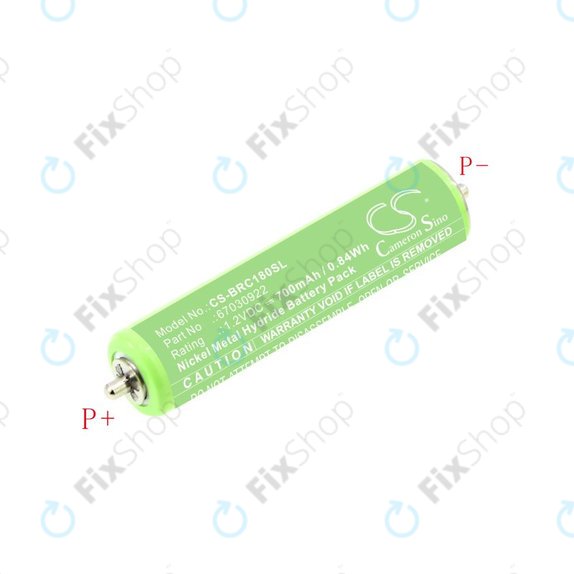 Akkumulátor Braun 1000, 180, 2000, 3000, 4735, 5411, Cruzer1, Cruzer Z20, 700mAh, Ni-MH, 1.2V, 67030922, HQ