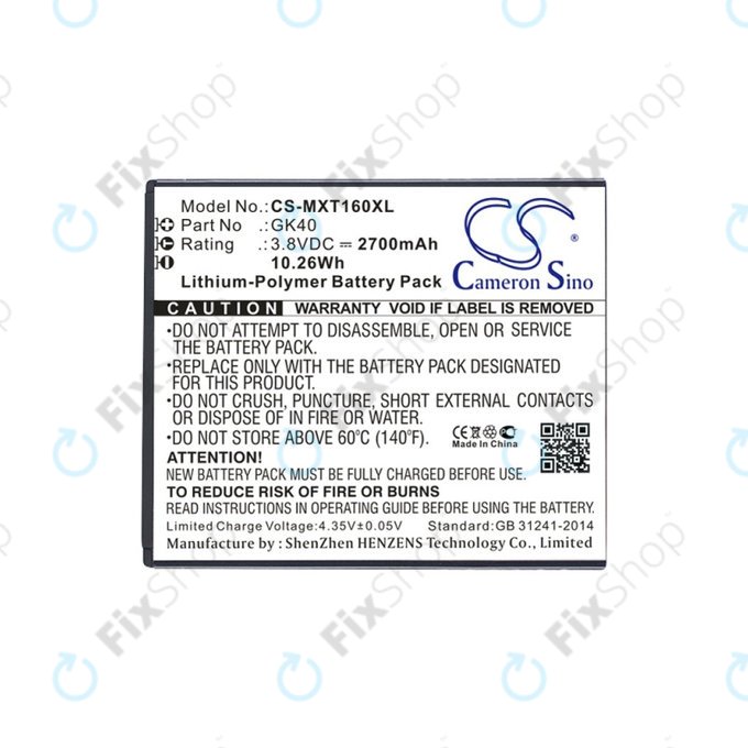 Motorola Moto E4 XT1761 - Akkumulátor GK40 2700mAh HQ