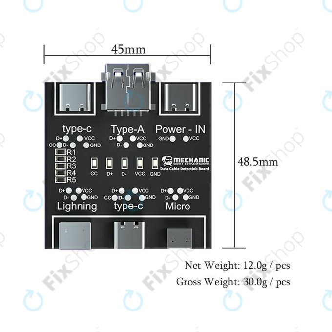 Mechanic DT3 - Data Cable Tester (Lightning, USB-C, microUSB)