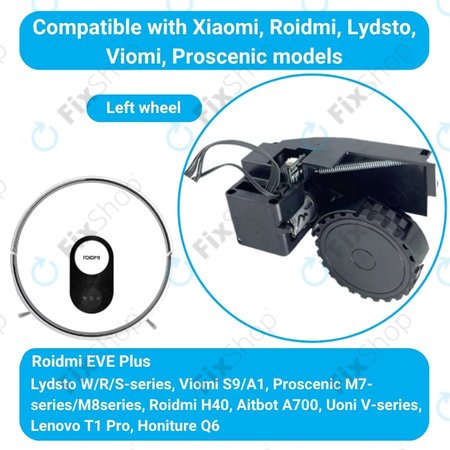 Roidmi EVE Plus - Kerék Motorral (Bal) (Fekete)