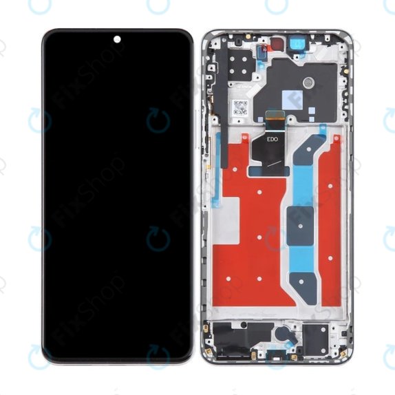 Huawei Nova 10 SE - LCD Kijelző + Érintőüveg + Keret (Starry Black) OLED