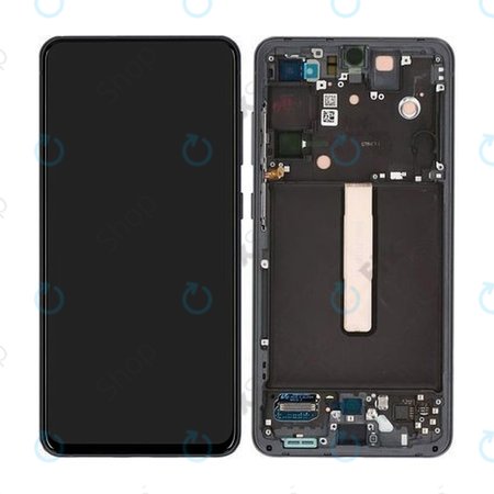 Samsung Galaxy S21 FE G990B - LCD Kijelző + Érintőüveg + Keret (Graphite) - GH82-26414A, GH82-26420A, GH82-26590A Genuine Service Pack