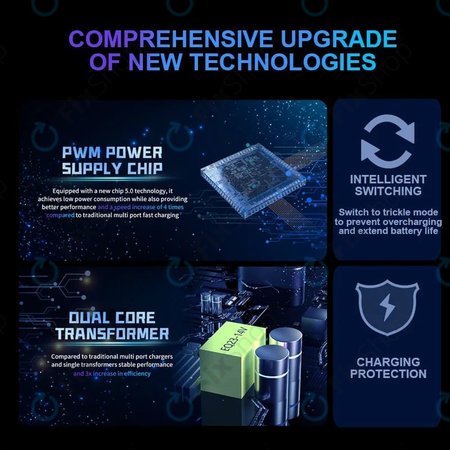 Mechanic V-Power 8 Pro - USB Töltőállomás (6x USB-A, 1x QC 3.0, 1x PD 20W)