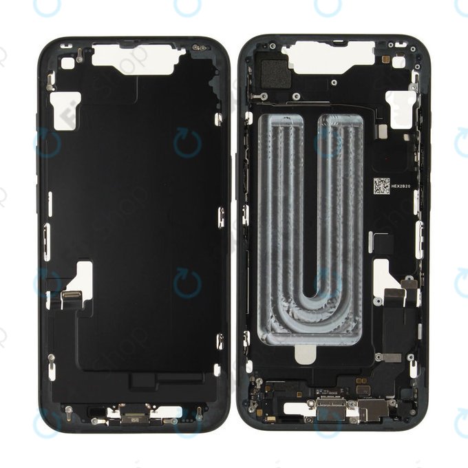 Középső keret akkumulátorral | iPhone 16e | Black | ZD076-00697 | Genuine Apple