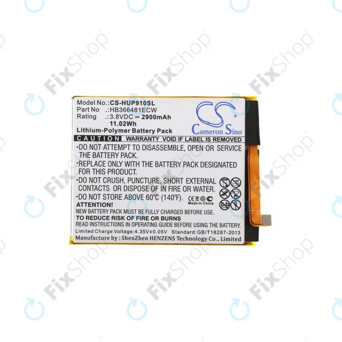 Huawei P9, P9 Lite, P10 Lite, P20 Lite, P Smart, Y6 (2018), Y6 Prime (2018), Y7 (2018), Y7 Prime (2018), Honor 7A, 8, 9 Lite - Akkumulátor HB366481ECW 2900mAh HQ