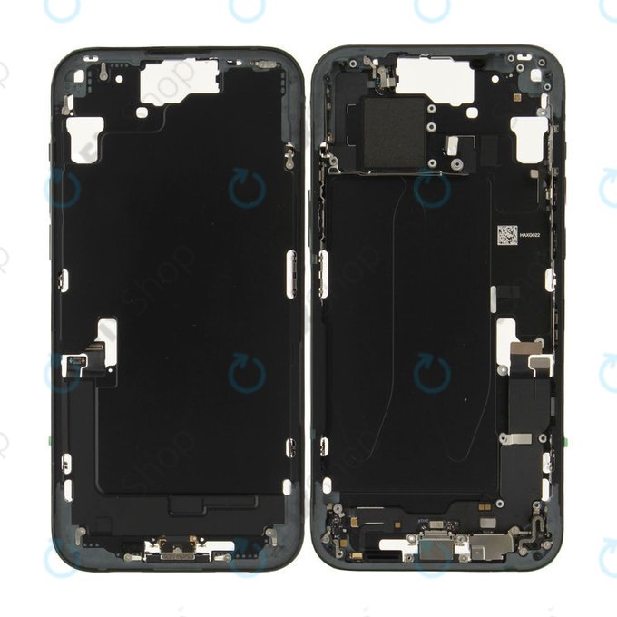 Középső keret akkumulátorral | iPhone 15 Plus | Black | ZD076-00674 | Genuine Apple