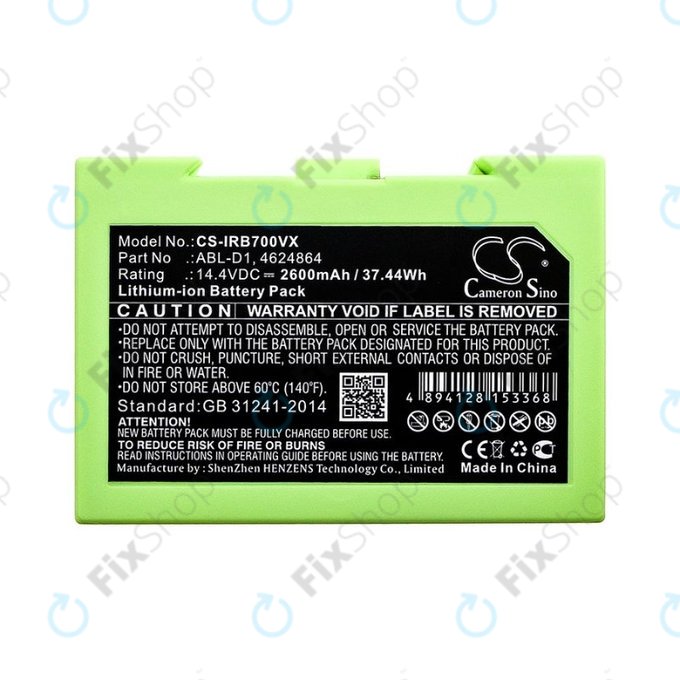 iRobot Roomba e-series, i-series - Akkumulátor ABL-D1, 4624864, ABL-D2 Li-Ion 14.4V 2600mAh HQ