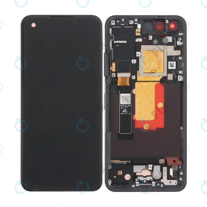 Asus Zenfone 9 AI2202 - LCD Kijelző + Érintőüveg + Keret (Midnight Black) OLED