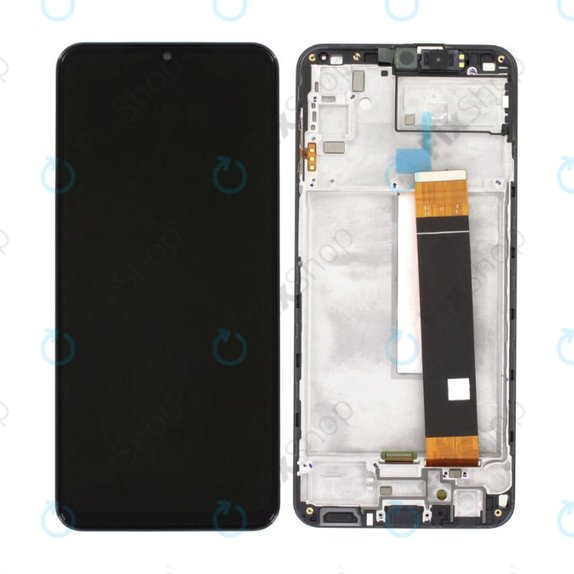 Samsung Galaxy M23 5G M236B - LCD Kijelző + Érintőüveg + Keret (Black) TFT