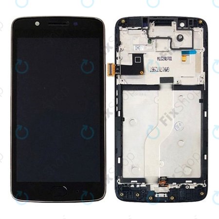 Motorola Moto G5 XT1676 - LCD Kijelző + Érintőüveg + Keret (Black) TFT
