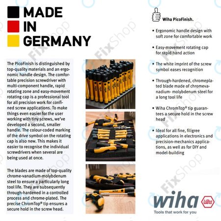 Wiha PicoFinish® ESD 271P - Precíziós Csavarhúzó - Phillips PH00 (2.0mm)