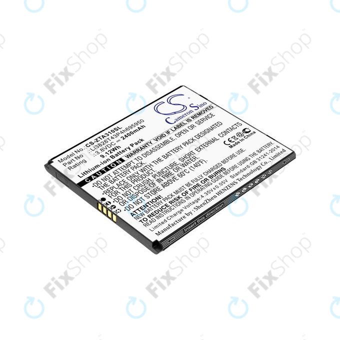 Akkumulátor ZTE Blade A3, A5, Optus X Power 2, 2400mAh, Li-Ion, 3.8V, Li3826T43P4h695950, HQ