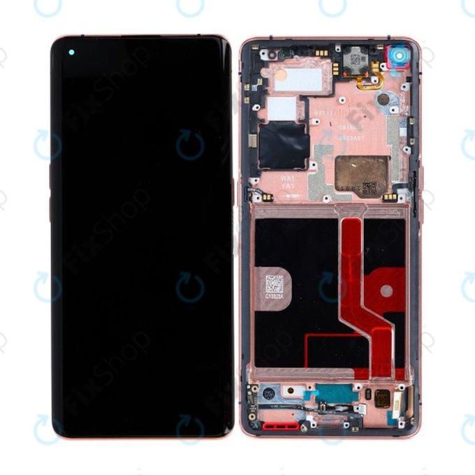 Oppo Find X2 Pro - LCD Kijelző + Érintőüveg + Keret (Orange) - 5D68C21151 Genuine Service Pack