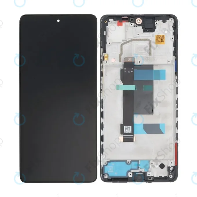 Xiaomi Poco X5 Pro 22101320G 22101320I - LCD Kijelző + Érintőüveg + Keret (Astral Black) TFT