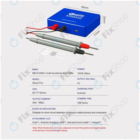 Mechanic iShort Pro - Többfunkciós rövidzárlat-érzékelő és eltávolító