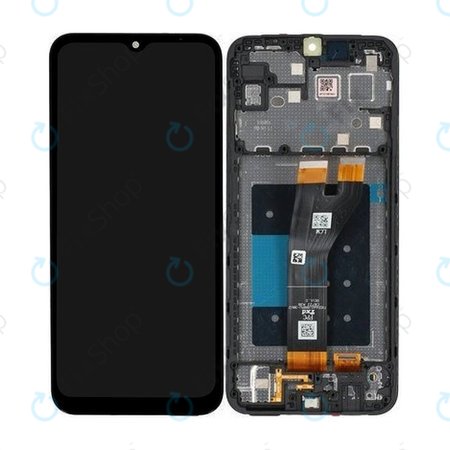 Samsung Galaxy A14 5G A146B - LCD Kijelző + Érintőüveg + Keret (Black) - GH82-30658A, GH81-23315A, GH81-23640A Genuine Service Pack