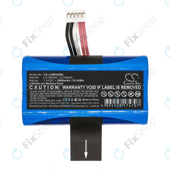 Akkumulátor Ingenico Apos A8, 2600mAh, Li-Ion, 7.4V, LD18650D, HQ
