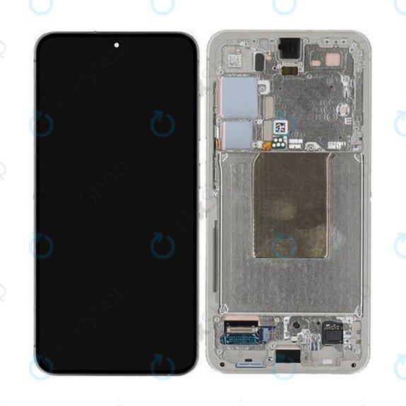 Samsung Galaxy S24 S921B - LCD Kijelző + Érintőüveg + Keret (Amber Yellow) TFT