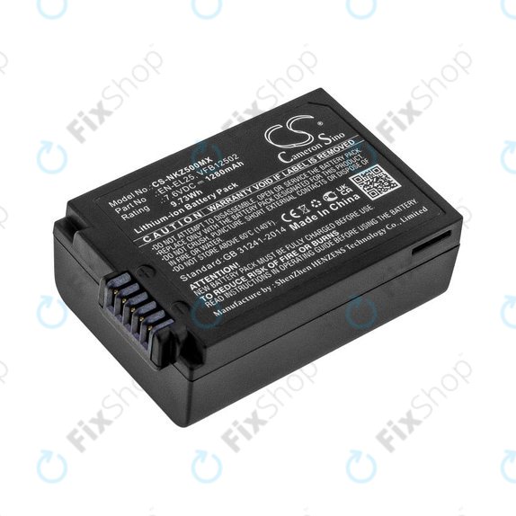 Akkumulátor Nikon Z50, Z50 ZFC, Z30, Z FC, 1280mAh, Li-Ion, 7.6V, EN-EL25, HQ