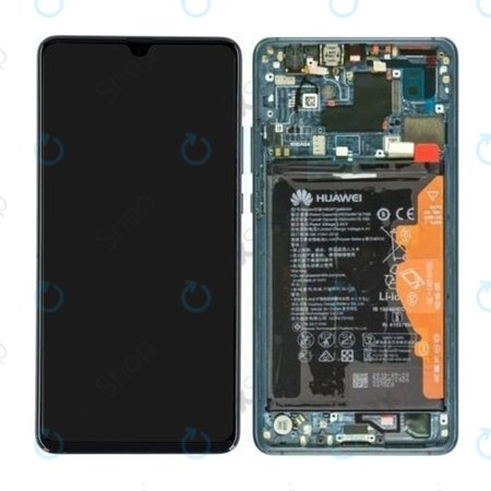 Huawei Mate 20 X 5G - LCD Kijelző + Érintőüveg + Keret + Akkumulátor (Emerald Green) - 02352UXT Genuine Service Pack