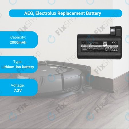 AEG RX-series, Electrolux E, P-series - Akkumulátor S91-0400410-SU2, OSBP72LI, OSBP72LI25 Li-Ion 2000mAh HQ
