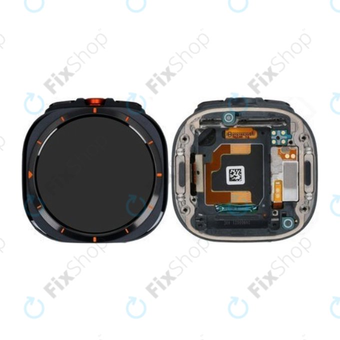 Samsung Galaxy Watch Ultra (LTE) SM-L705U - LCD Kijelző + Érintőüveg + Keret (Dark Grey) - GH82-35194A Genuine Service Pack