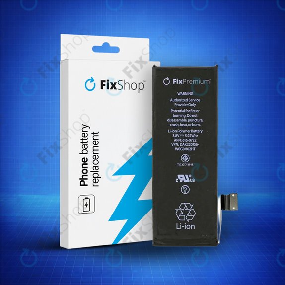 Akkumulátor iPhone 5S, 1560mAh, FixPremium