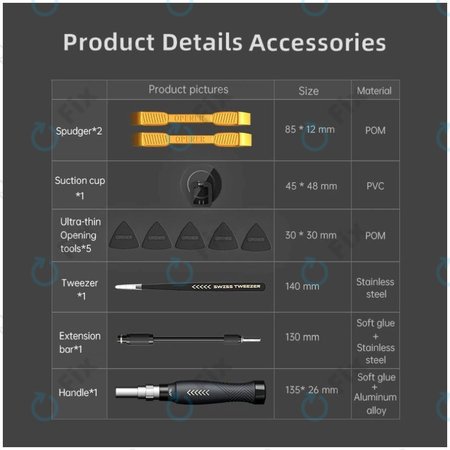 Jakemy JM-8183 - Precíz Szerszámkészlet Mobiltelefonokhoz, Tabletekhez és Számítógépekhez
