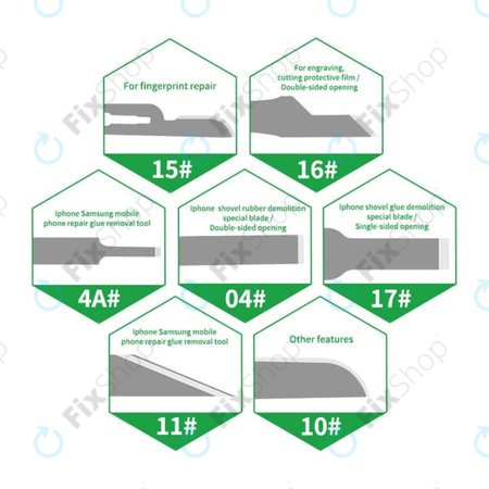 Relife RL-101B - Alaplapi CPU Ragasztó Eltávolító Késkészlet 8in1