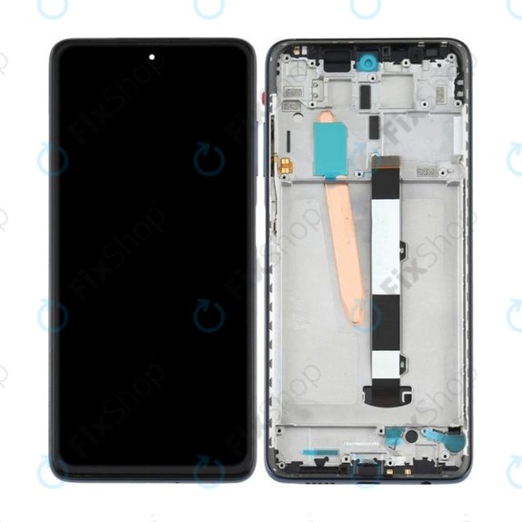 Xiaomi Poco X3 Pro - LCD Kijelző + Érintőüveg + Keret (Phantom Black) TFT