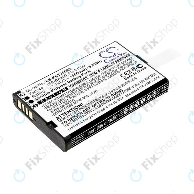 Akkumulátor Flysky FA605, FS-GT2B, FS-I10, 1600mAh, Li-Pol, 3.7V, FS-BA800, HQ