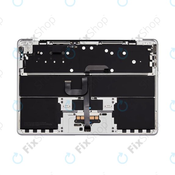 Felső billentyűzetkeret MacBook Air 13", A3113 (2024), US billentyűzettel és akkumulátorral, Silver, 661-40228, Genuine Apple