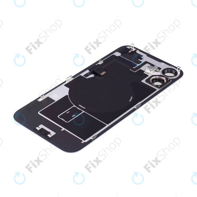 Apple iPhone 16 - Hátsó üveg + Kamera lencse + Fémlemez + Magsafe mágnes (Ultramarine)