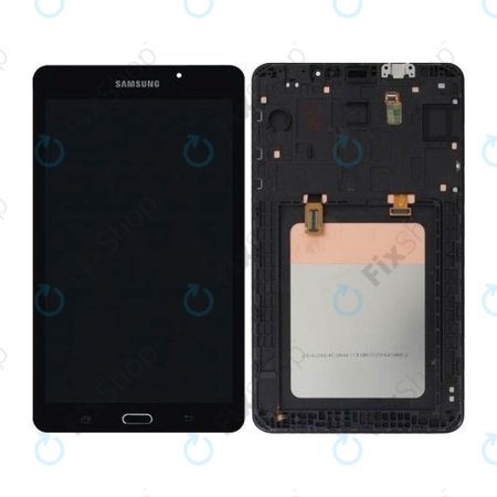 Samsung Galaxy Tab A 7.0 T280 (2016) - LCD Kijelző + Érintőüveg + Keret (Black) - GH97-18734A Genuine Service Pack