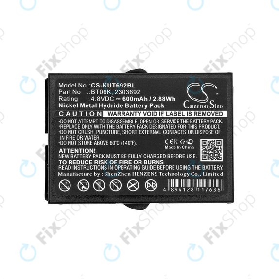 Akkumulátor Ikusi T70, TM70, 600mAh, Ni-MH, 4.8V, BT06K, HQ