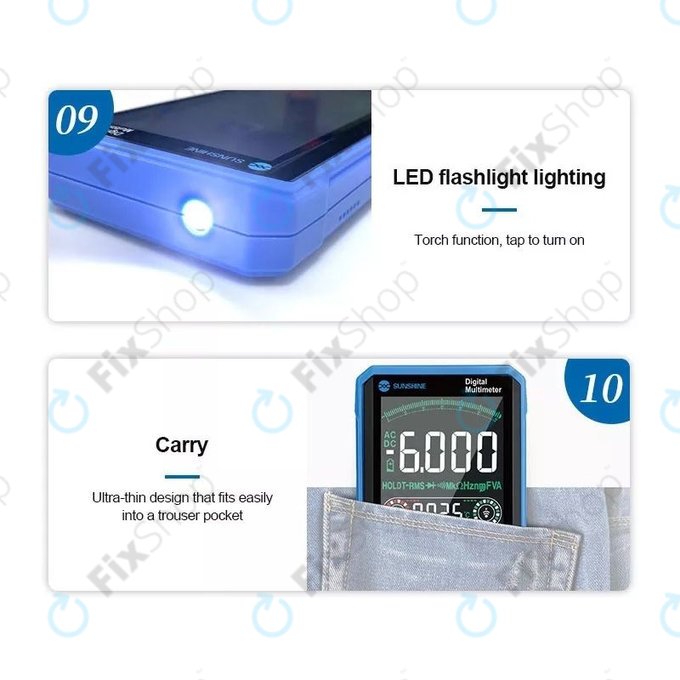 Sunshine DT-21N - Érintőképernyős Digitális Multiméter