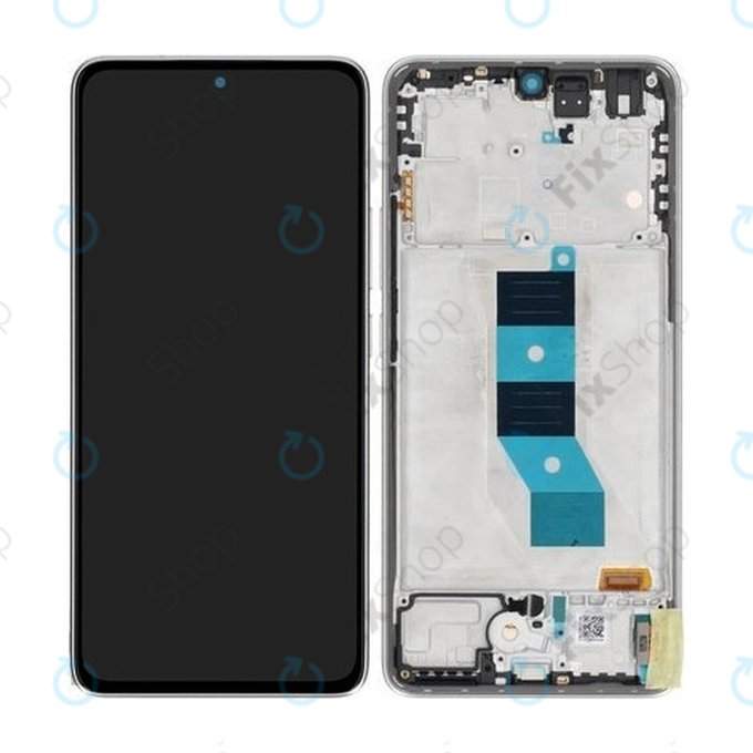 Xiaomi Poco M7 Pro 5G - LCD Kijelző + Érintőüveg + Keret (Silver) - 5600070O17P00 Genuine Service Pack