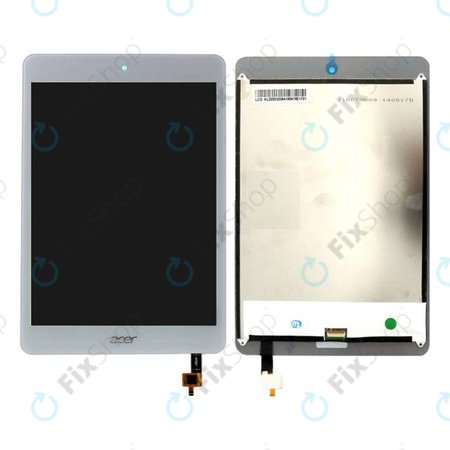 Acer Iconia Tab A1 - 830 7.9" - LCD Kijelző + Érintőüveg + Keret (White) TFT