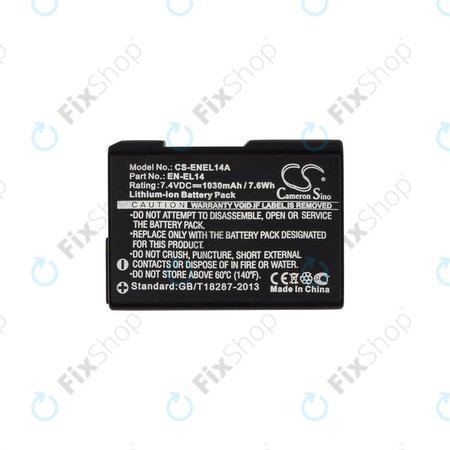 Nikon Coolpix D-series, P-series - Akkumulátor EN-EL14 Li-Ion 1030mAh HQ
