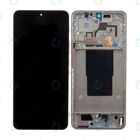 Xiaomi 12T Pro 22081212UG - LCD Kijelző + Érintőüveg + Keret (Silver) - 560004L12U00 Genuine Service Pack