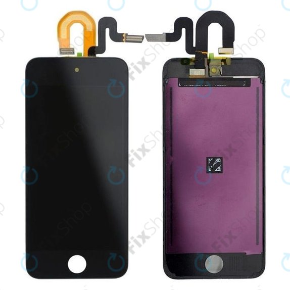LCD Kijelző iPod Touch (5th Gen, 6th Gen, 7th Gen), Black, Érintőüveg kerettel