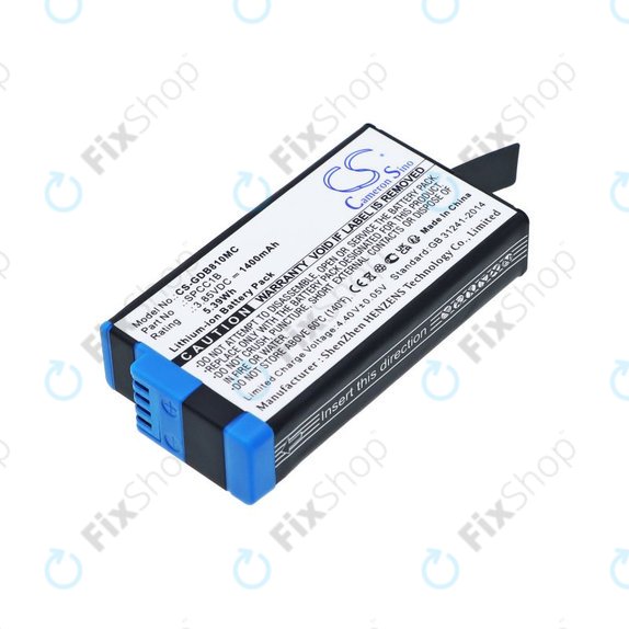 Akkumulátor GoPro Max, Max 360, Acbat-001, 1400mAh, Li-Ion, 3.85V, SPCC1B, HQ