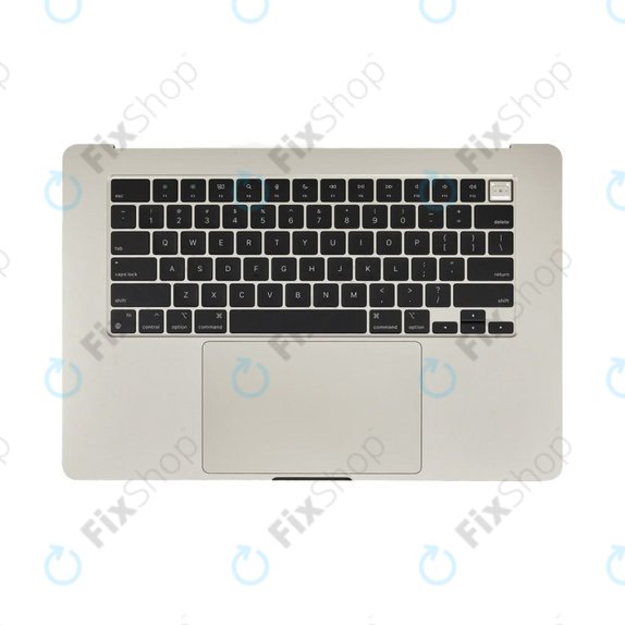 Felső billentyűzetkeret MacBook Air 15", A3114 (2024), US billentyűzettel és akkumulátorral, Starlight, 661-40268, Genuine Apple