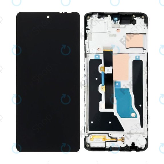 Infinix Note 30 Pro - LCD Kijelző + Érintőüveg + Keret (Magic Black) TFT