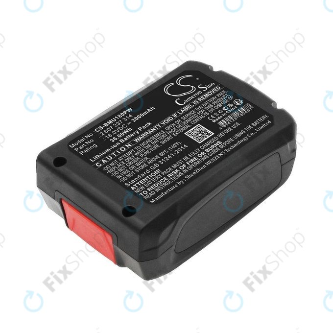Bosch 18V - Akkumulátor 2 607 337 314 Li-Ion 18.0V 2000mAh HQ