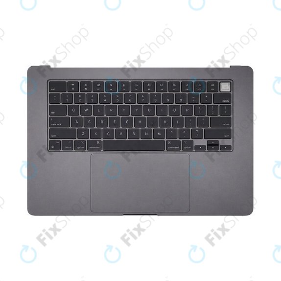 Felső billentyűzetkeret MacBook Air 15", A3114 (2023), US billentyűzettel és akkumulátorral, Space Gray, 661-34895, Genuine Apple
