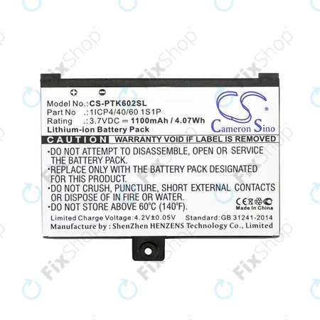 PocketBook Pro 602, 603, 612, 902, 903, 912, 920, 920.W - Akkumulátor 1ICP4/40/60 1S1P 1100mAh HQ