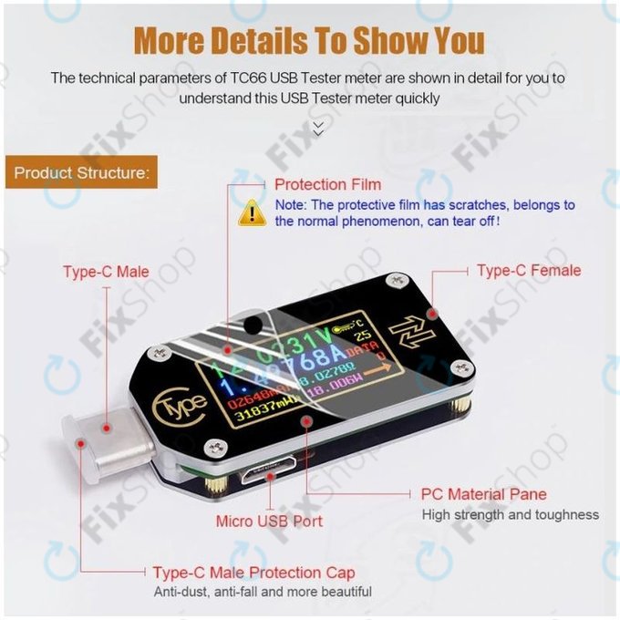 Joy-it JT-TC66C - Többfunkciós Multiméter (USB-C)