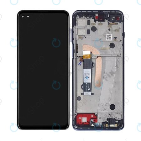 Motorola Moto G100 XT2125 - LCD Kijelző + Érintőüveg + Keret (Iridescent Ocean) TFT
