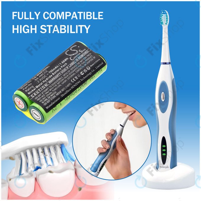 Akkumulátor Waterpik 900 Sonic Toothbrush, Sensonic Plus Sr-3000, 700mAh, Ni-MH, 2.4V, BK-4MCCE, HQ